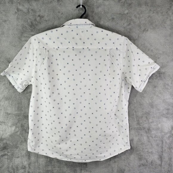 Mens Weatherproof Vintage Shirt White & Navy Short Sleeve Button Up Size XXL - Picture 9 of 12